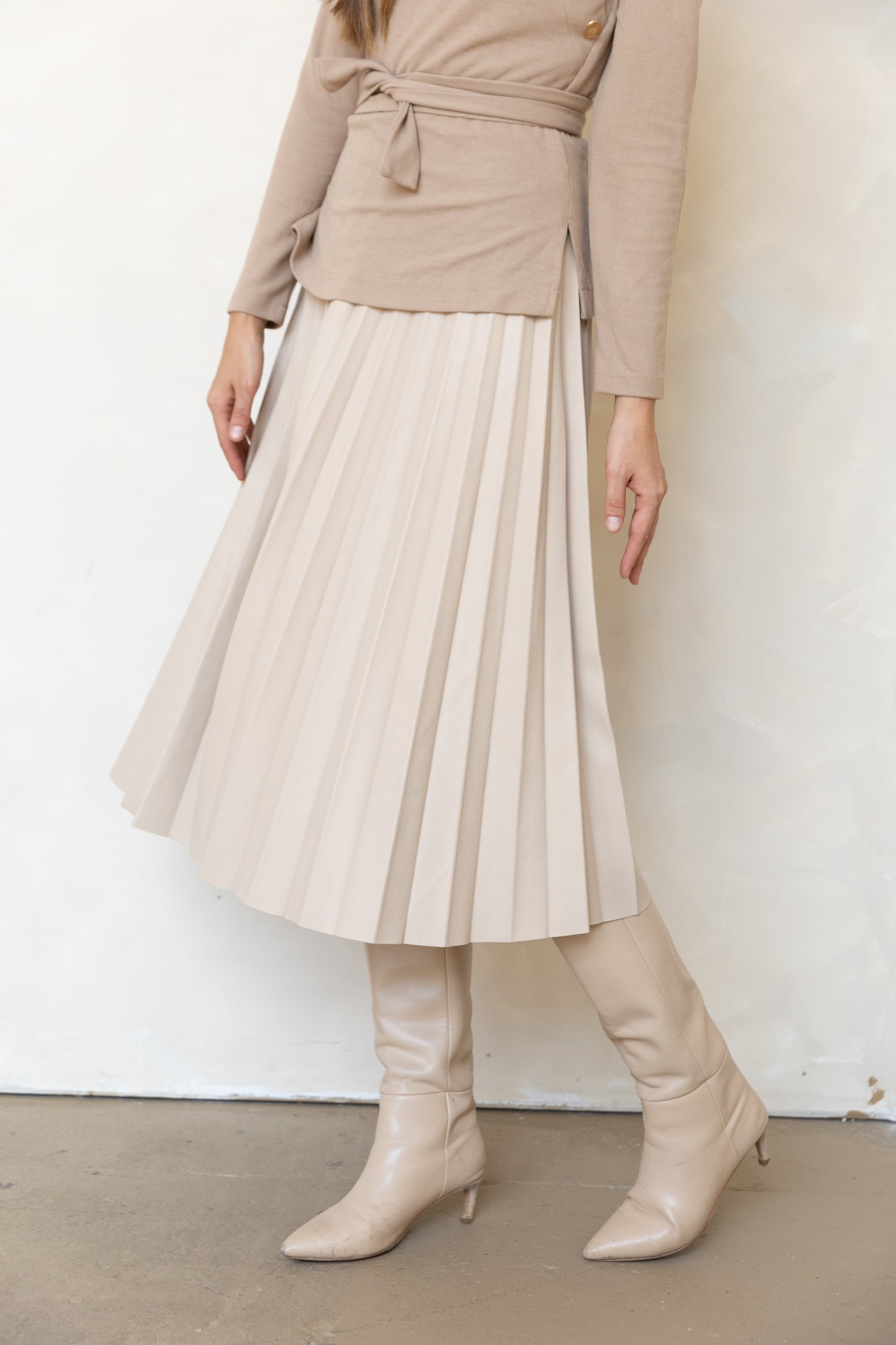 Anika Knit Leather Dress