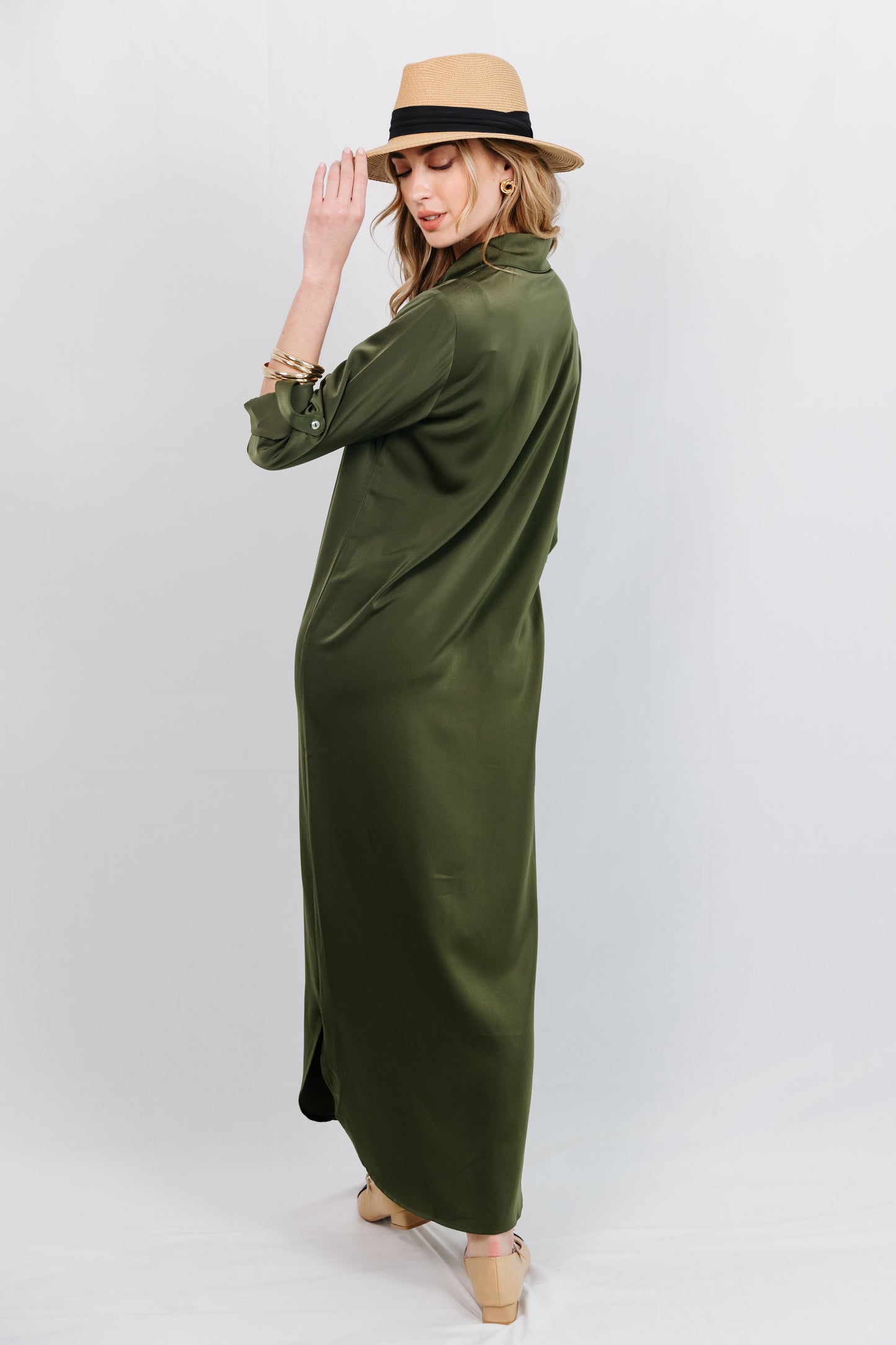 Millie Silk Shirt Dress