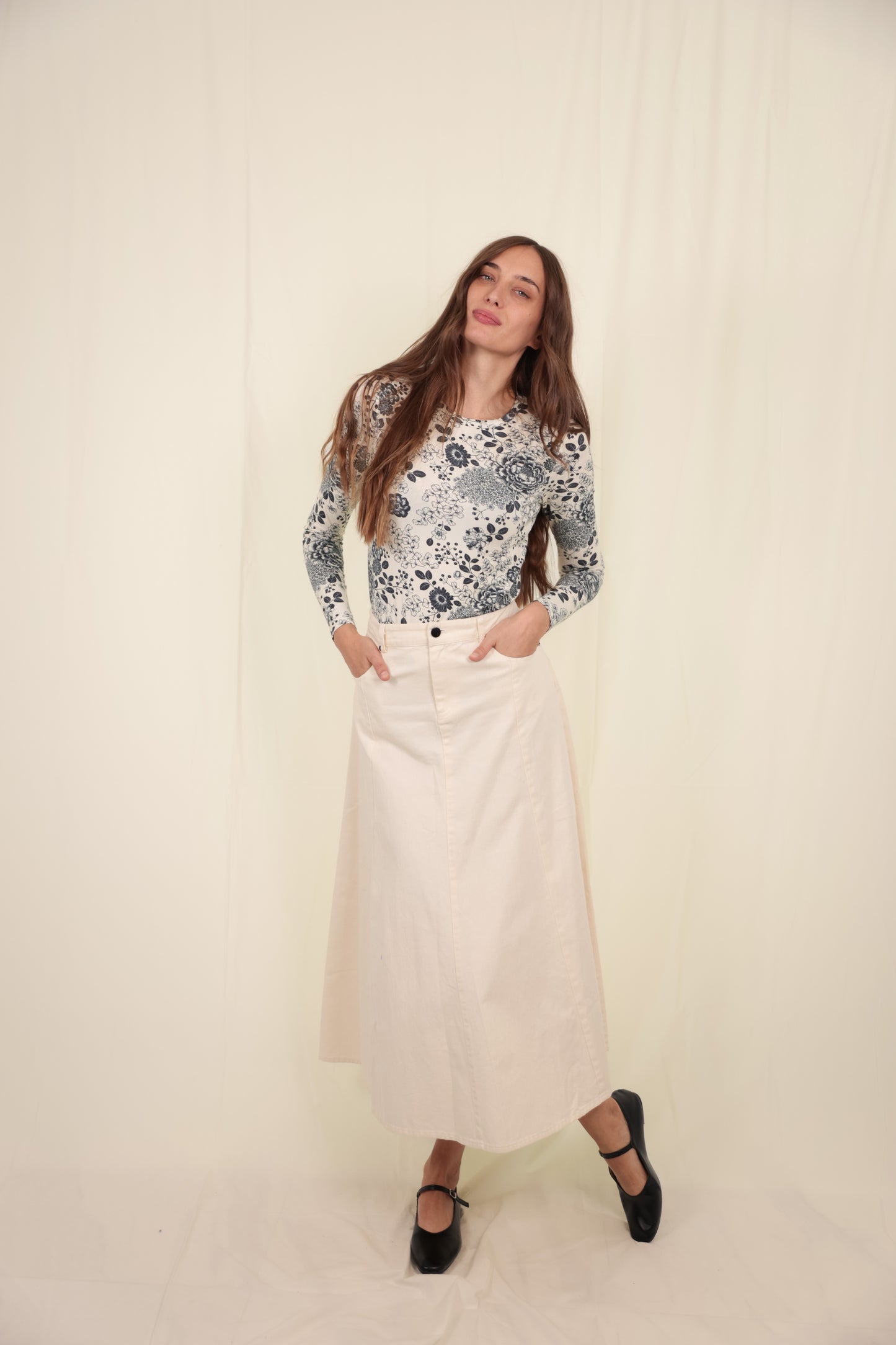 Tucker Denim Skirt