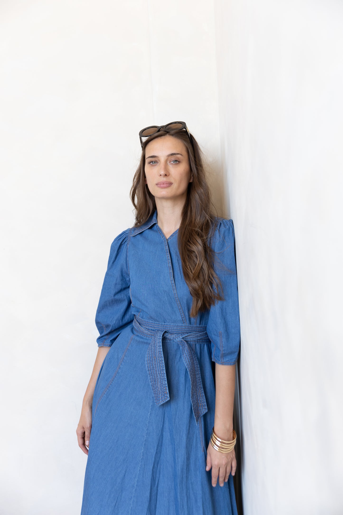 Wrap Denim Dress