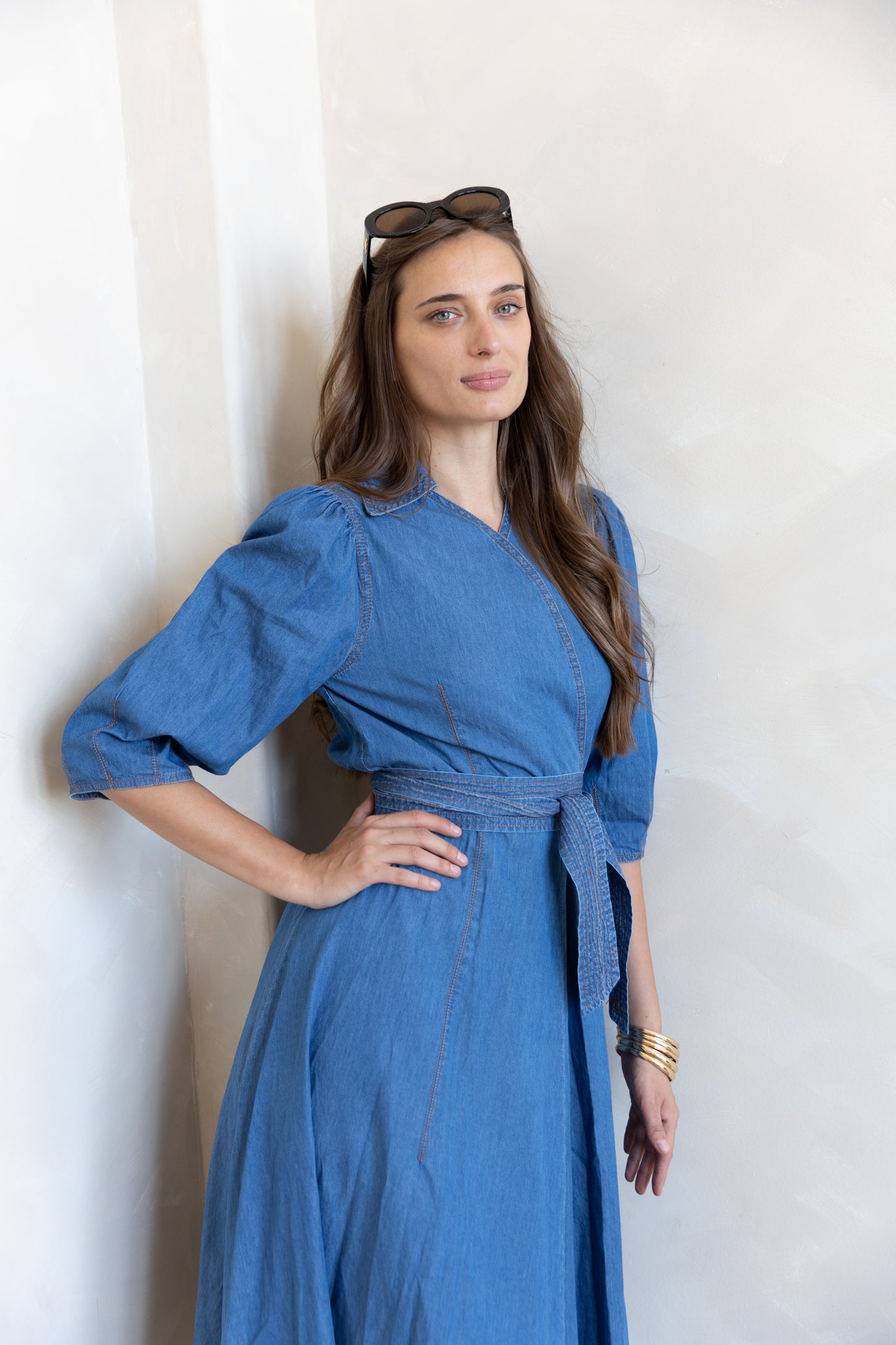 Wrap Denim Dress