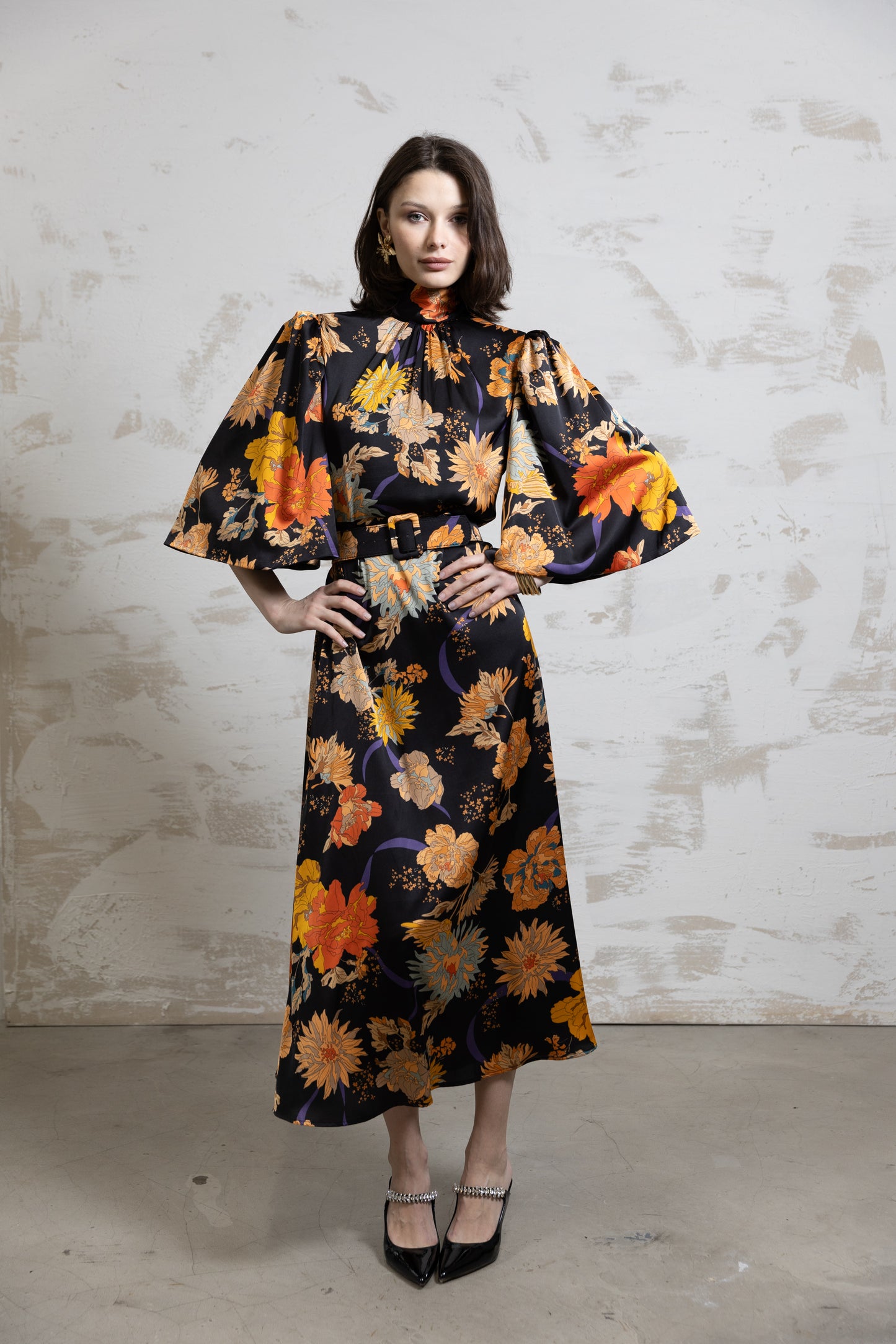 Scarlette Midi Floral Dress Byrd By Tzippy Scarlette Midi Floral Dress Byrd By Tzippy