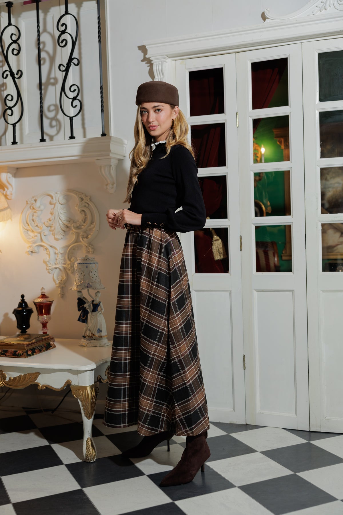 Mira Plaid Dress