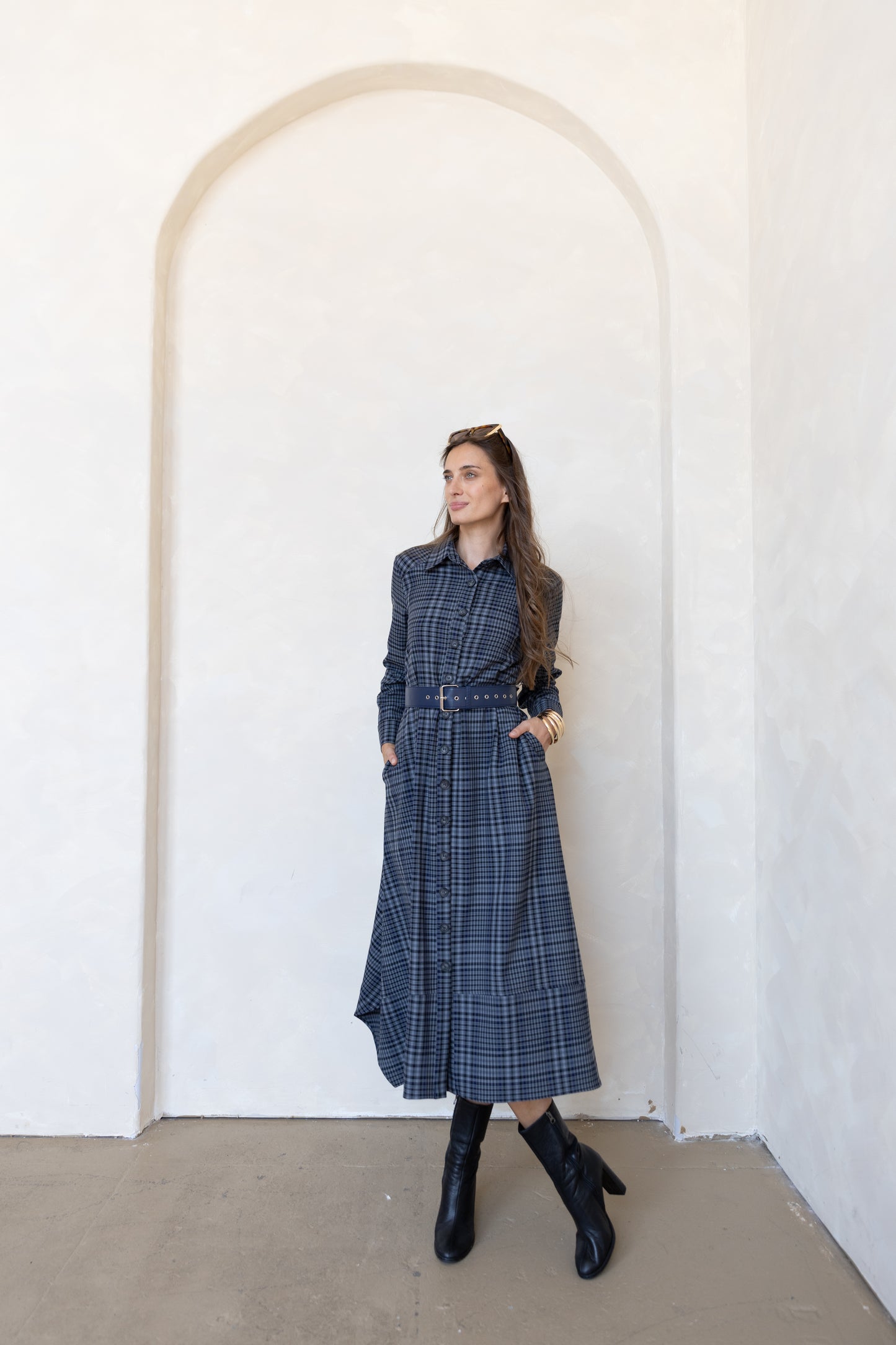 KLJ Plaid Maxi Dress