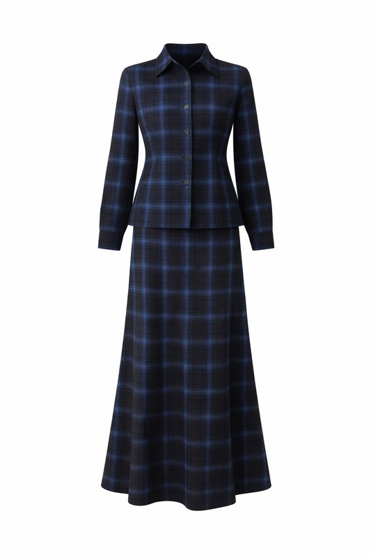 Sky Plaid Set
