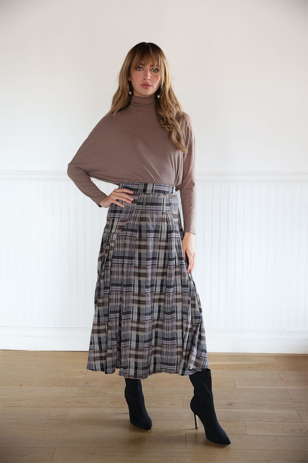 Angie Plaid Skirt