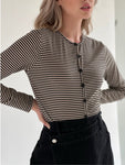 Pink Stripe Cardi Tee