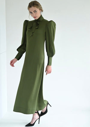 Anita Bow Maxi Dress - Green