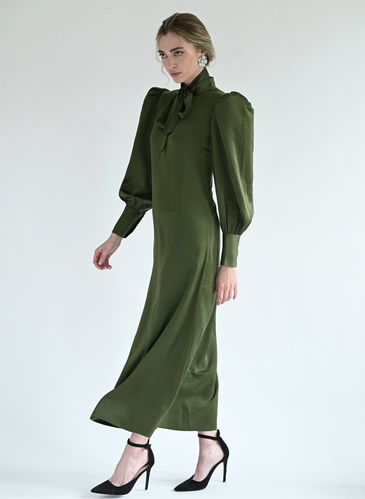 Anita Bow Maxi Dress - Green