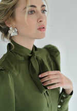 Anita Bow Maxi Dress - Green