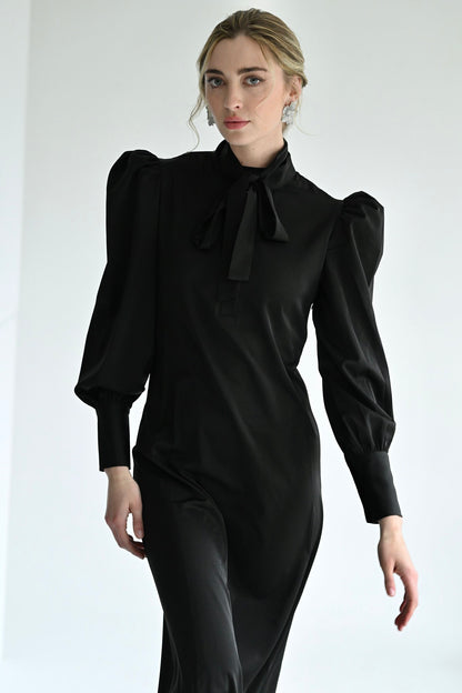 Anita Bow Maxi Dress- Black