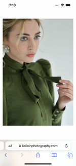 Anita Bow Maxi Dress - Green
