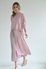 Charlotte pleated 2 in 1 dress - Pink