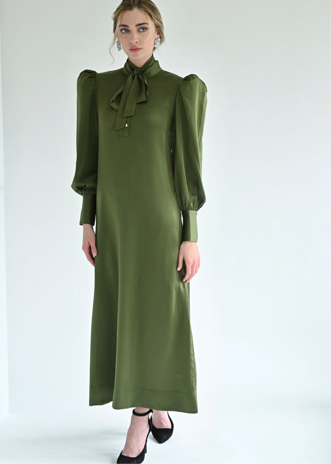 Anita Bow Maxi Dress - Green